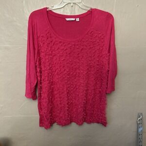 Lot 4 Women's Plus 3X Knit Tops Pink‎ Navy Beige